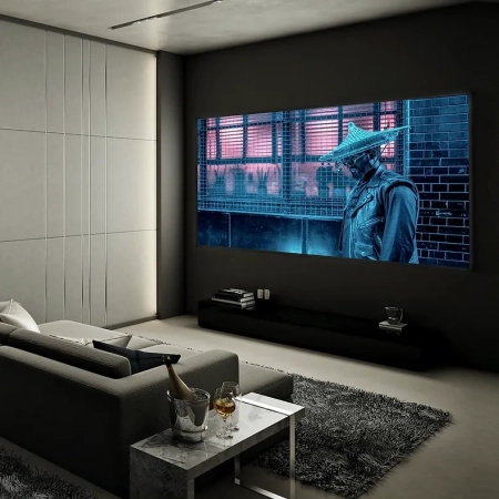 Écran De Projection Mural à Cadre Fixe 60 Pouces – Gain 2,5, 16:9, Compatible 4K/8K/3D, Pour Projecteur >1500 ANSI
